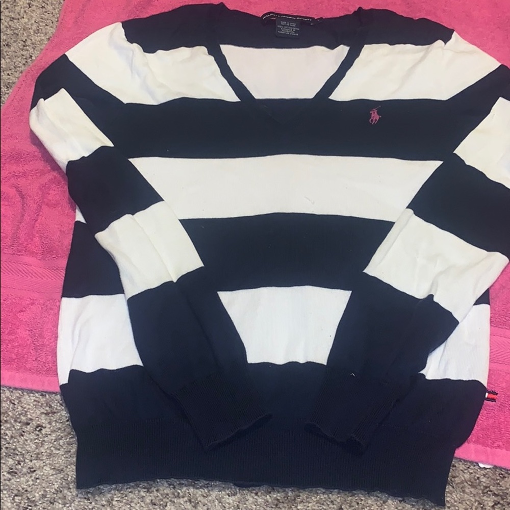 Long sleeve polo sweater